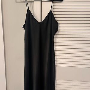 Banana Republic Classic Black Satan Dress